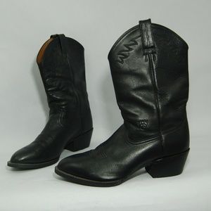 Ariat Black Leather Western Cowboy Boots